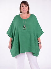 Lagenlook Oversized Linen Tunic -10077 LINEN, , Pure Plus Clothing, Lagenlook Clothing, Plus Size Fashion, Over 50 Fashion